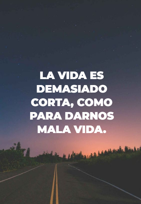Frases de Amor Propio - la vida es demasiado corta, como para darnos mala vida.